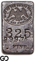 US Mint San Francisco 5.42 oz .99975 Fine Silver Ingot Bar #325 Rare