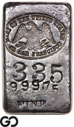 US Mint San Francisco 5.17 oz .99975 Fine Silver Poured Bar #335