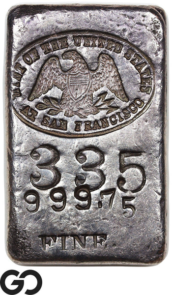 US Mint San Francisco 5.17 oz .99975 Fine Silver Poured Bar #335