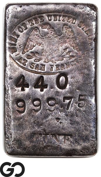 US Mint San Francisco Assay Office 5.36 oz .99975 Fine Silver Ingot Bar #440