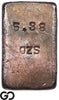 US Mint San Francisco 5.38 oz .99975 Fine Silver Ingot Bar #490 Rare