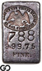 US Mint San Francisco 5.61 oz .99975 Fine Silver Poured Bar #788 Rare