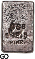 US Mint San Francisco 5.71 oz .9995 Fine Silver Ingot Bar Vintage Bullion #868