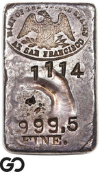 US Mint San Francisco 5.57 oz .9995 Fine Silver Ingot Bar #1114 Rare