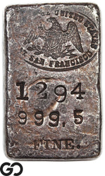 US Mint San Francisco Assay Office Silver Ingot Bar #1294 .9995 Fine 5.19oz