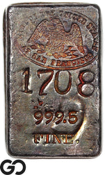 US Mint San Francisco Assay Office Silver Ingot Bar 6.35 oz .9995 Fine #1708-6
