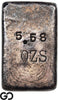1857 San Francisco Mint 5.58 oz .9995 Fine Silver Ingot Bar Bullion #1857-6