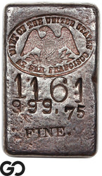 US Mint San Francisco 5.24 oz .99975 Fine Silver Ingot Bar #1161-6 Rare