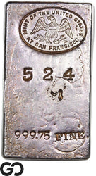 US Mint San Francisco 25.04 oz .99975 Fine Silver Bullion Bar #524 Rare