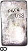 US Mint San Francisco 25.04 oz .99975 Fine Silver Bullion Bar #524 Rare