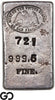 US Mint San Francisco 14.12 oz .9995 Fine Silver Poured Bar #721 Rare