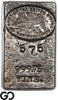 US Mint San Francisco 10 oz .99975 Fine Silver Poured Bar #575 Rare Vintage