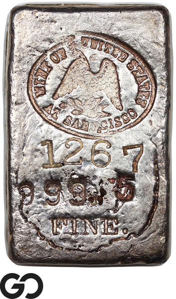 US Mint San Francisco Assay Office Silver Ingot Bar #1267 6.43 oz .9995 Fine