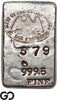 US Mint San Francisco 6.19 oz .9995 Fine Silver Poured Bar #579-7 Rare Vintage