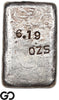 US Mint San Francisco 6.19 oz .9995 Fine Silver Poured Bar #579-7 Rare Vintage