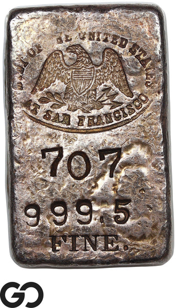 US Mint San Francisco Assay Office 5.38 oz .9995 Fine Silver Ingot Bar #707