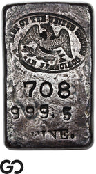 US Mint San Francisco 5.39 oz .9995 Fine Silver Poured Bar #708 Rare