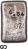 1945 San Francisco Mint 6.54 oz .9995 Fine Silver Ingot Bar #1719-6 Rare