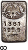 US Mint San Francisco 5.39 oz .9995 Fine Silver Poured Bar #1381 Vintage