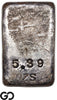 US Mint San Francisco 5.39 oz .9995 Fine Silver Poured Bar #1381 Vintage