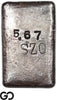 US Assay Office San Francisco 5.67 oz .9995 Fine Silver Ingot Bar #1391