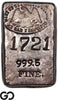 San Francisco Mint 6.59 oz .9995 Fine Silver Ingot Bar #1721-6 Vintage Bullion