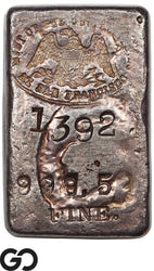 US Mint San Francisco 5.67 oz .9995 Fine Silver Ingot Bar #1392 Vintage