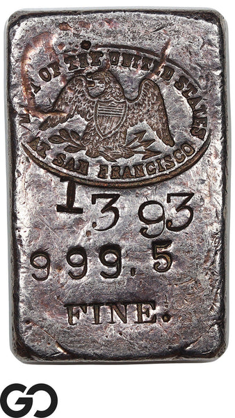 US Mint San Francisco Assay Office 5.68 oz .9995 Fine Silver Ingot Bar #1393