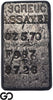 Scheuc Assayer 5.70 oz .987 Fine Silver Poured Bar Vintage Bullion *LUCY*