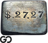 19th Century Silver & Gold Ingot Bar, Ag: .951 Fine, Au: .006 Fine, TW: 22.22 oz
