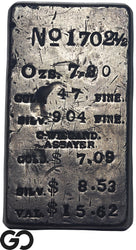 Antique Assay Office Gold & Silver Ingot Bar No. 1702½ 7.80 oz .904 Fine Rare