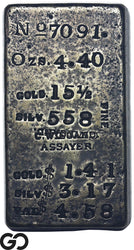 C. Wiegand Assayer Gold & Silver Ingot Bar 4.40 oz Gold Rush Era Rare Bullion