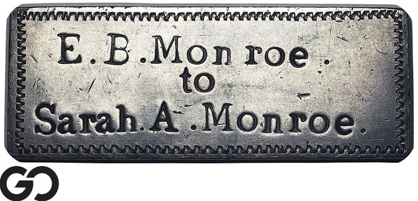 C. Wiegand Assayer Gold & Silver Ingot Bar 2.10 oz Fine E.B. Monroe Rare