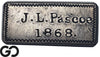 1868 J.L. Pascoe Silver Love Token Bar From a Friend Engraved Ingot