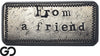 1868 J.L. Pascoe Silver Love Token Bar From a Friend Engraved Ingot