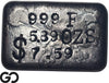 Silver King 5.89 oz .999 Fine Silver Poured Bar Vintage Hand Poured Bullion