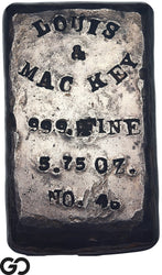 Louis & Mackey 5.75 oz .999 Fine Silver Poured Bar No. 46 Vintage Bullion
