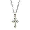 Sterling Silver Cross Pendant Necklace w/ 18" Sterling Chain