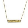 14K Yellow Gold "He Loves Me" Bar Pendant Necklace