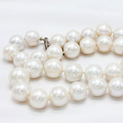 Graduated Fresh Water Pearl Necklace w/ 14K White Gold Custom Clasp