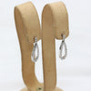 14k White Gold Dangle Diamond Earrings, 0.65CTTW