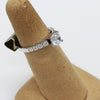 14K Platinum Diamond Semi-Mount Engagement Ring, 13 Stones 0.50CTTW