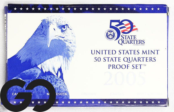 2005-S United States Mint 50 State Quarters Proof Set ** Mint Packaging + OGP